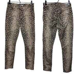 7 For All Mankind Women's Sz 27 Leopard Print Stretch Skinny Jean (1887)